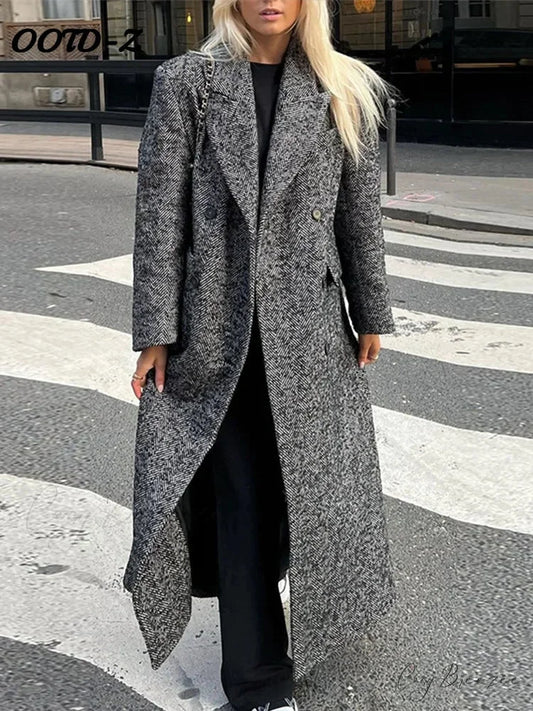 Faux Fur Lace-Up Patchwork Coat overcoats-241228
