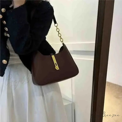 Faux Suede Vintage Commuter Bag Coffee / 26.5x6x15.5cm shoulder-250126
