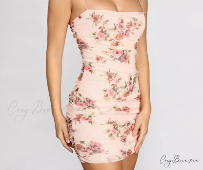 Fawning Over Stylish Florals Mini Dress