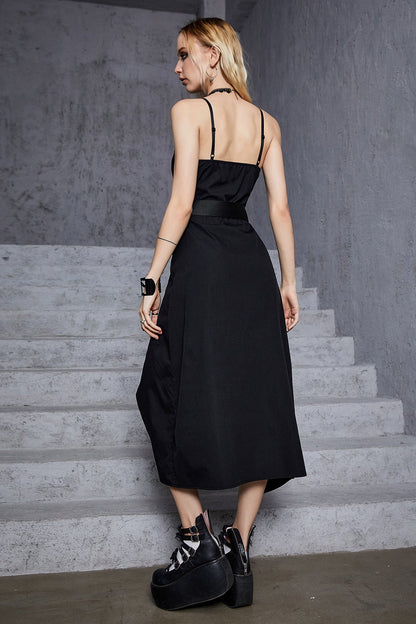 Studded Strap Gothic Dress