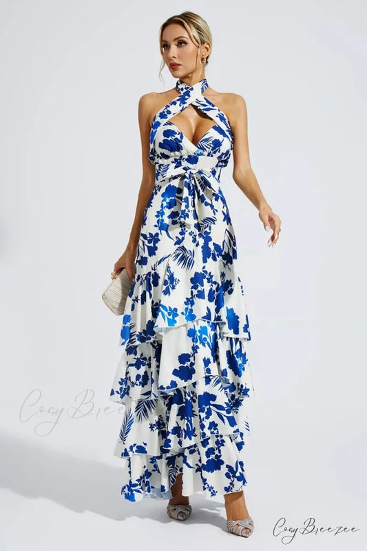Feeling Sweet Graceful Layered Maxi Dress Blue / S