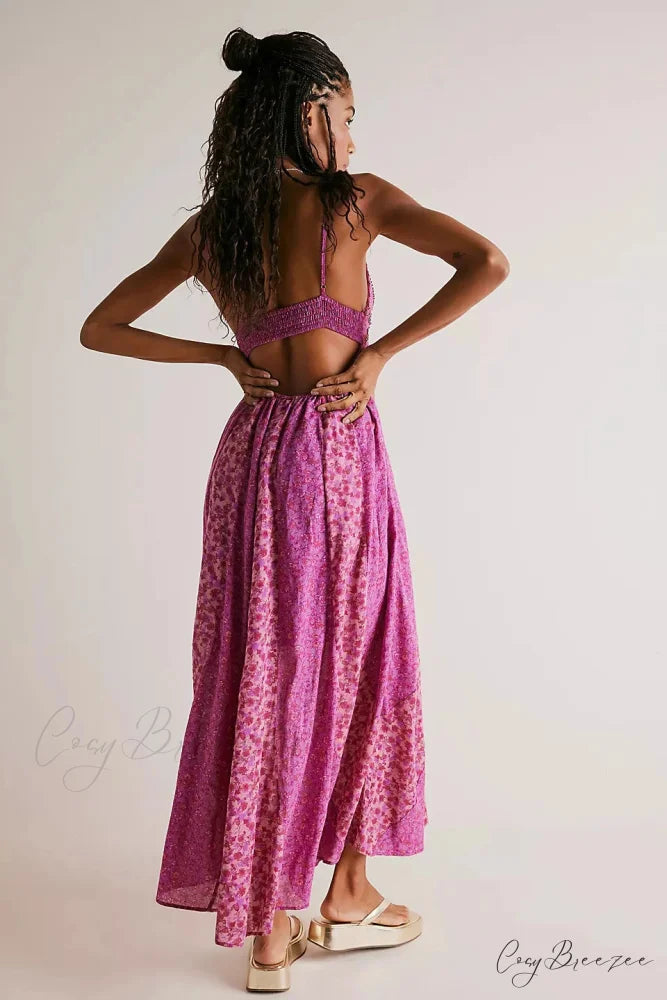 Fine Chiffon Floral Boho Dress bohodress-250126