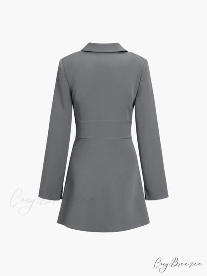 First Choice Blazer Trendy Long Sleeve Short Dress
