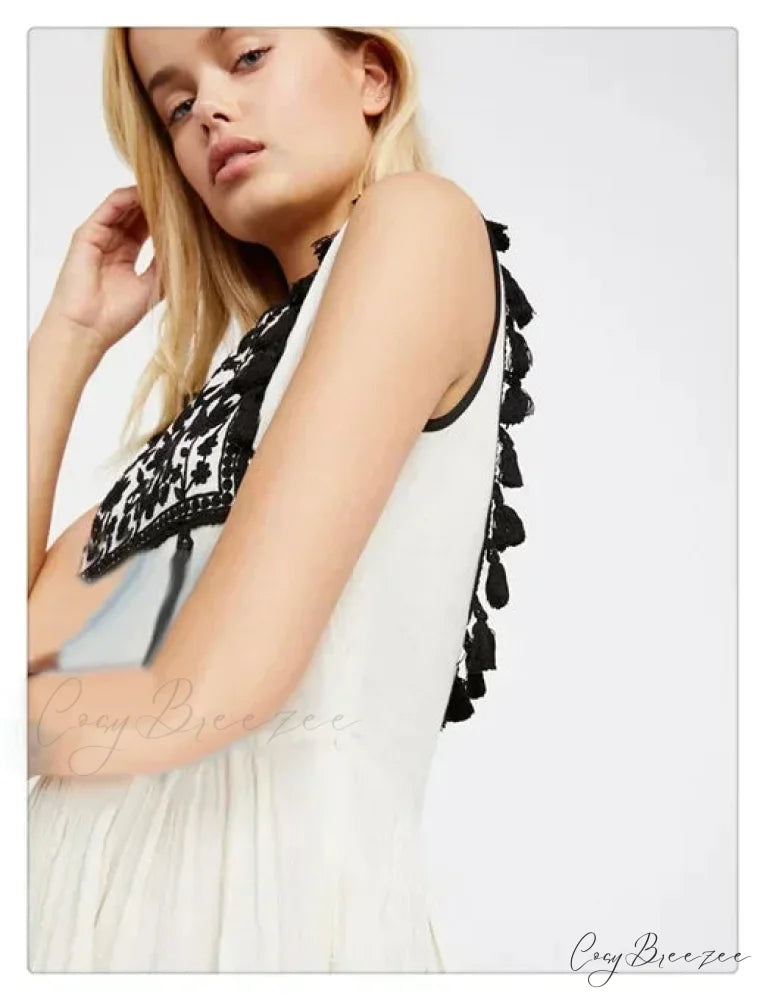 Flare Sleeve Vintage Style Floral Boho Dress bohodress-250126