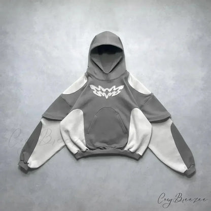 Flash Diamond Oversized Hoodie grey 1 / M hoodies-241228