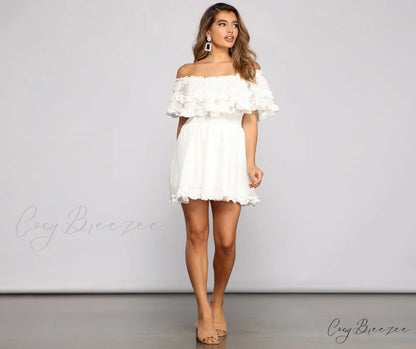 Flirty Vibes Stylish Linen Mini Dress
