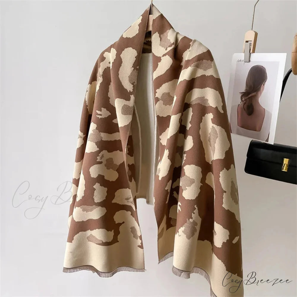 Floral Cashmere Bandana Winter Scarf Color2 scarf-241228