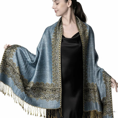 Floral Cashmere Shawl Winter Scarf scarf-241228