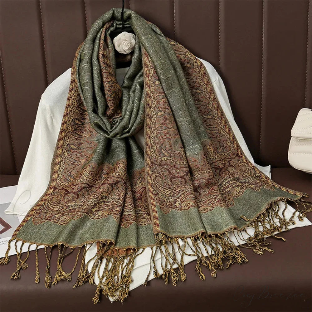 Floral Cashmere Shawl Winter Scarf Multi Color 1 scarf-241228