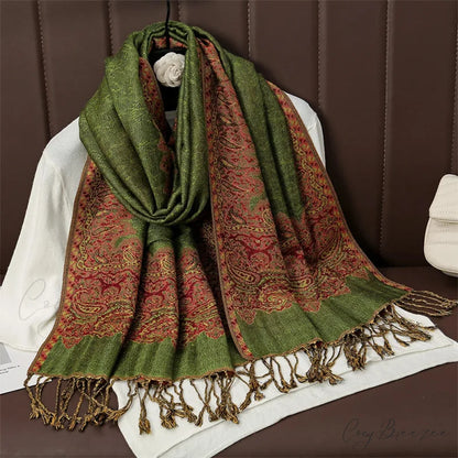 Floral Cashmere Shawl Winter Scarf Multi Color 7 scarf-241228