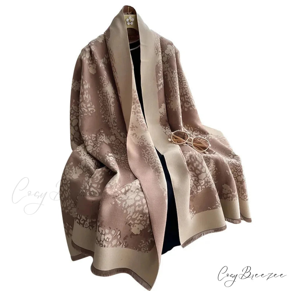 Floral Cashmere Winter Blanket Scarf scarf-241228