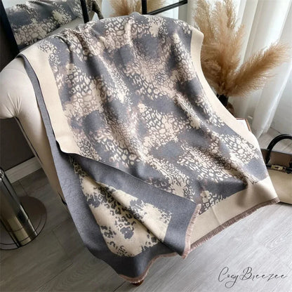 Floral Cashmere Winter Blanket Scarf scarf-241228