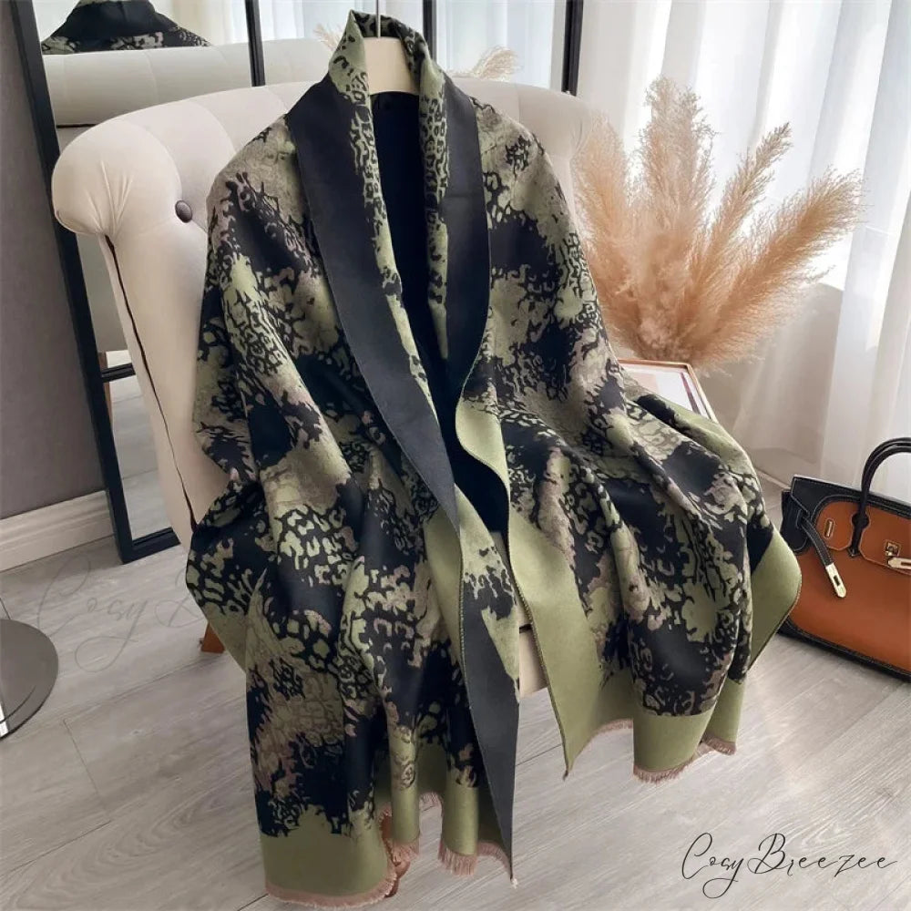 Floral Cashmere Winter Blanket Scarf Color1 scarf-241228