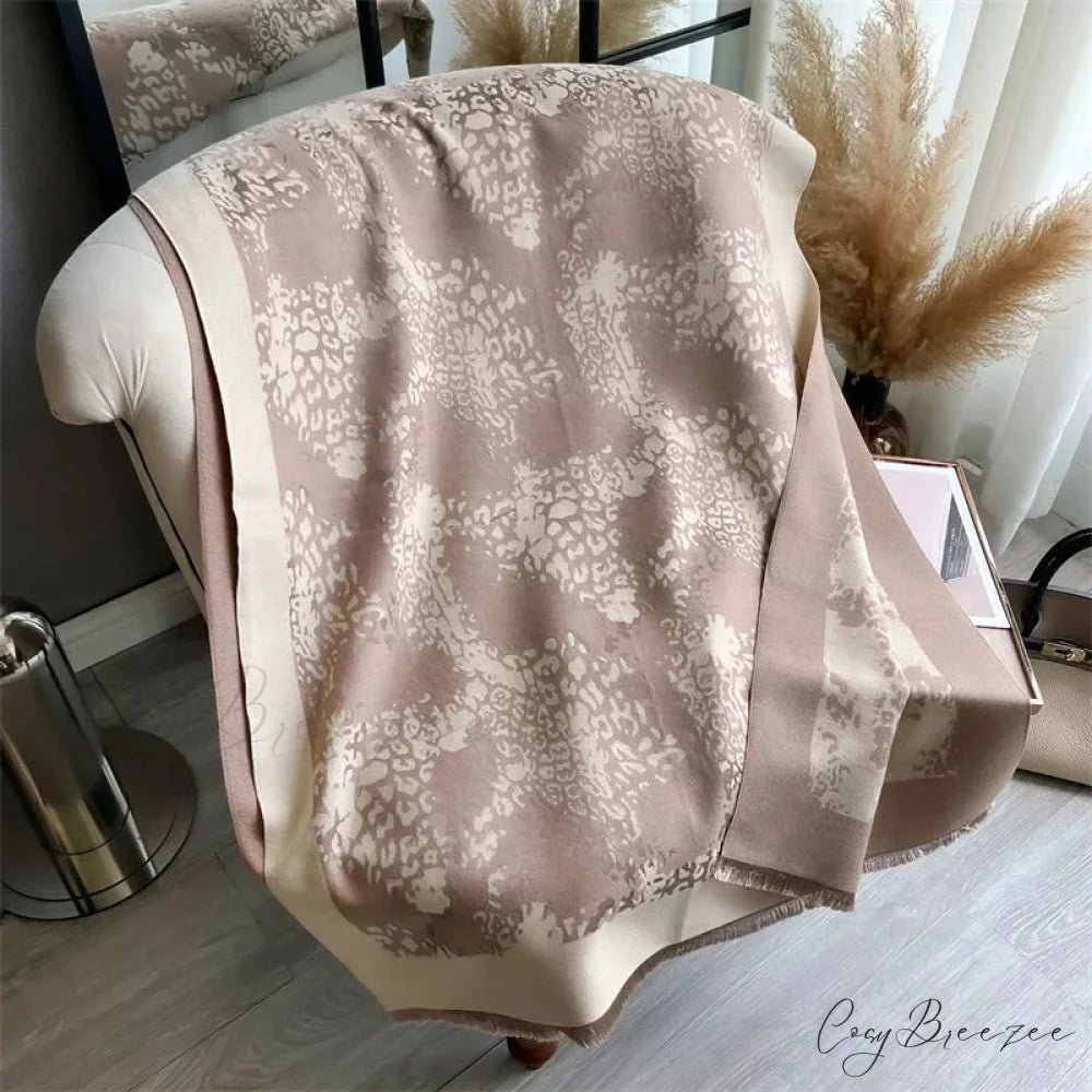 Floral Cashmere Winter Blanket Scarf Color6 scarf-241228