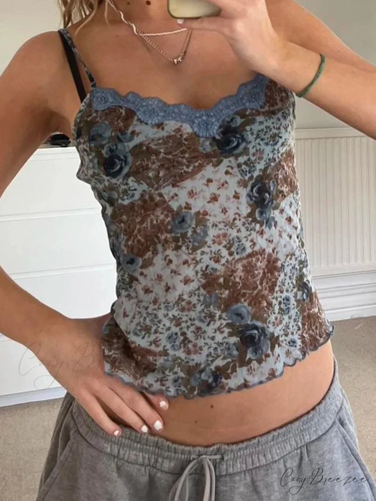 Floral Lace Backless Crop Top croptop-250223