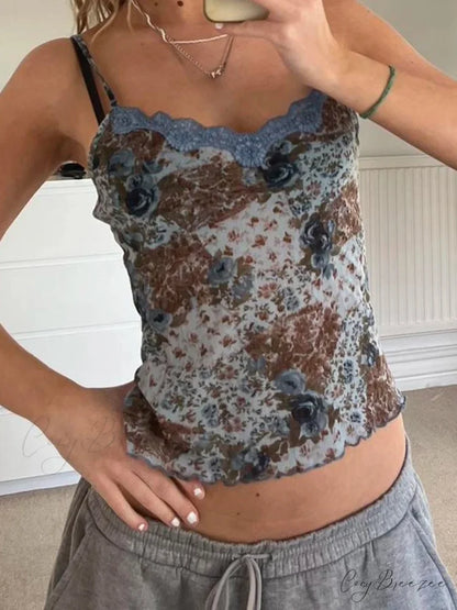 Floral Lace Backless Crop Top croptop-250223
