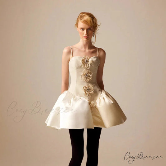 Floral Lace Bandage Formal Dress for Birthday Party white / XS promdress-250223