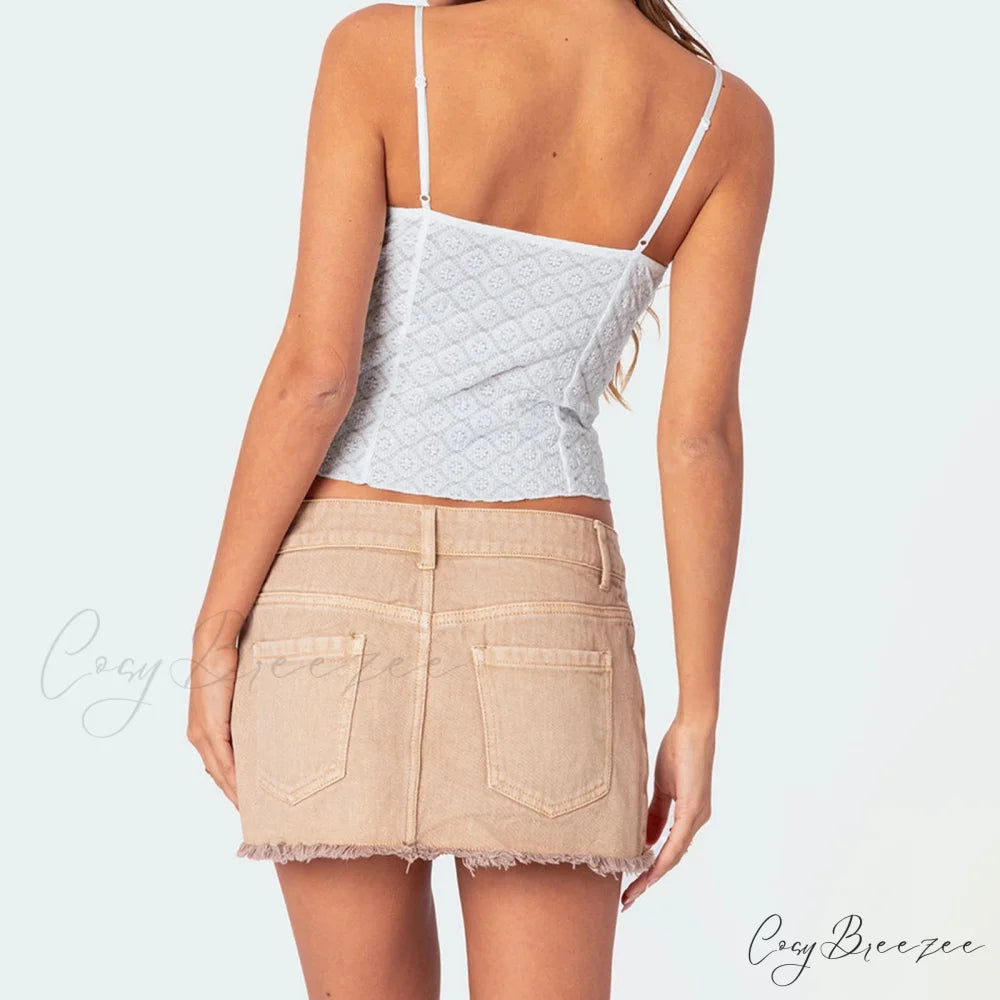 Floral Lace Spaghetti Crop Top croptop-250223