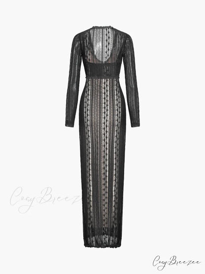 Floral Lace Textured Bolero Modern Two Piece Long Dress