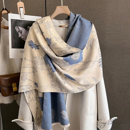 Floral Print Cashmere Pashmina Scarf scarf-241228