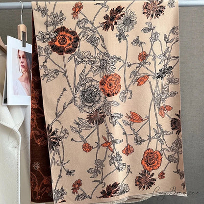 Floral Print Cashmere Pashmina Scarf scarf-241228
