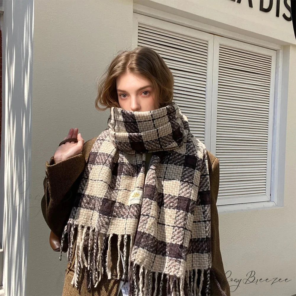 Floral Print Cashmere Wrap Scarf scarf-241228