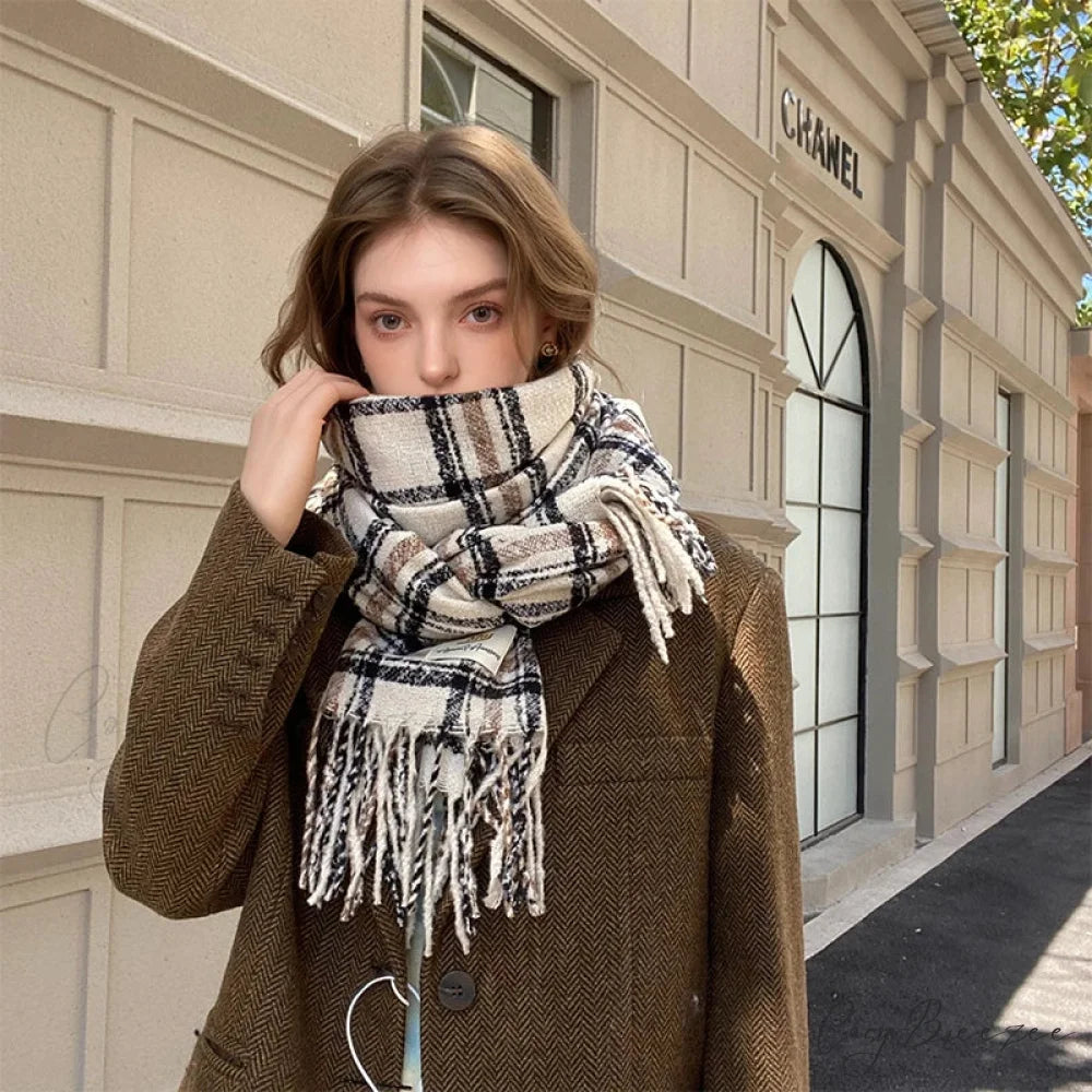 Floral Print Cashmere Wrap Scarf scarf-241228