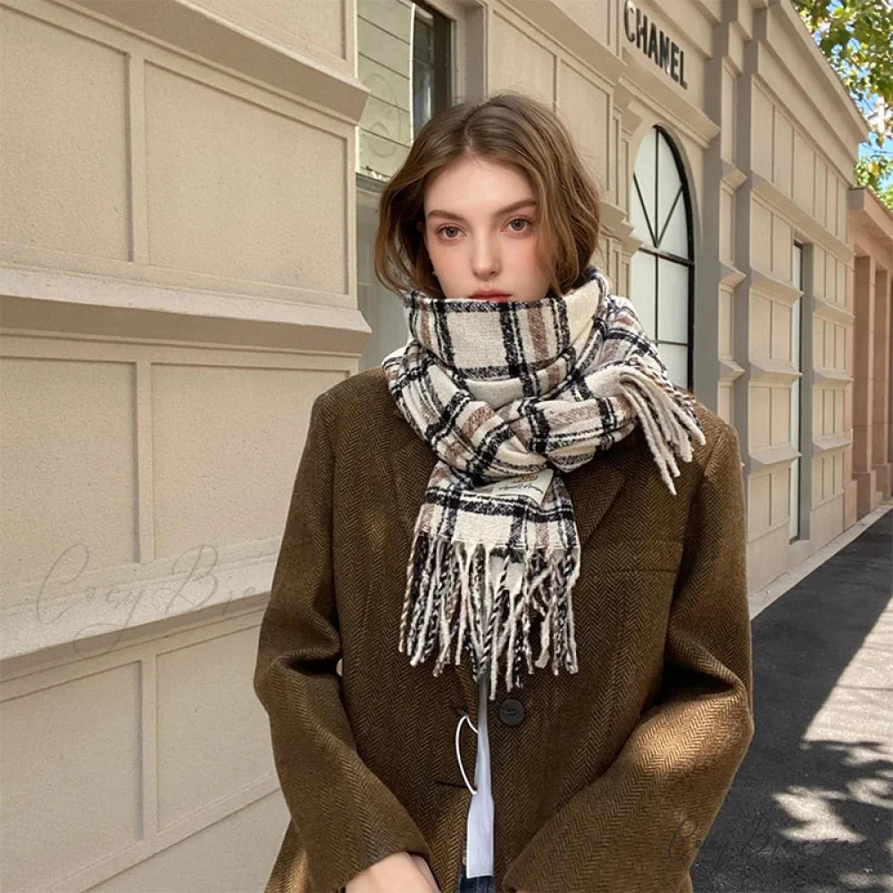 Floral Print Cashmere Wrap Scarf scarf-241228