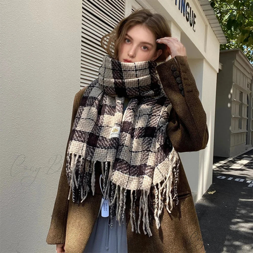 Floral Print Cashmere Wrap Scarf scarf-241228