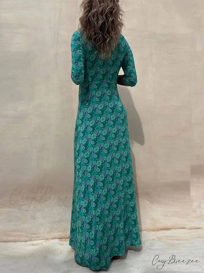 Floral Print Stylish Midi Dress