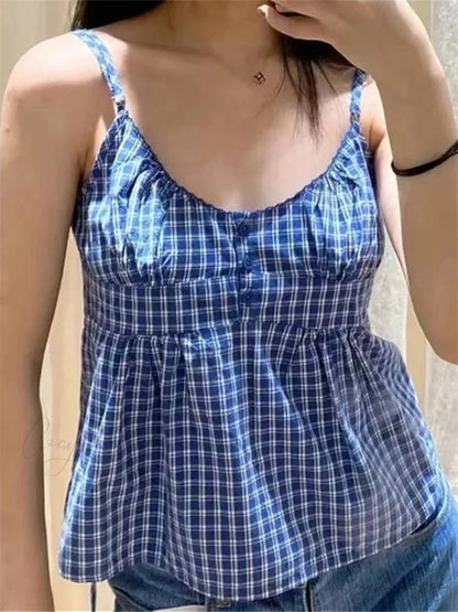 Floral Print V-neck Tie-up Spaghetti Crop Top croptop-250126