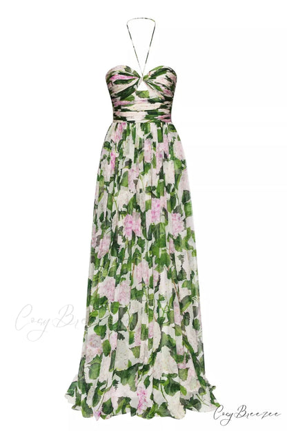 Florence Meadows Floral Trendy Print Maxi Dress