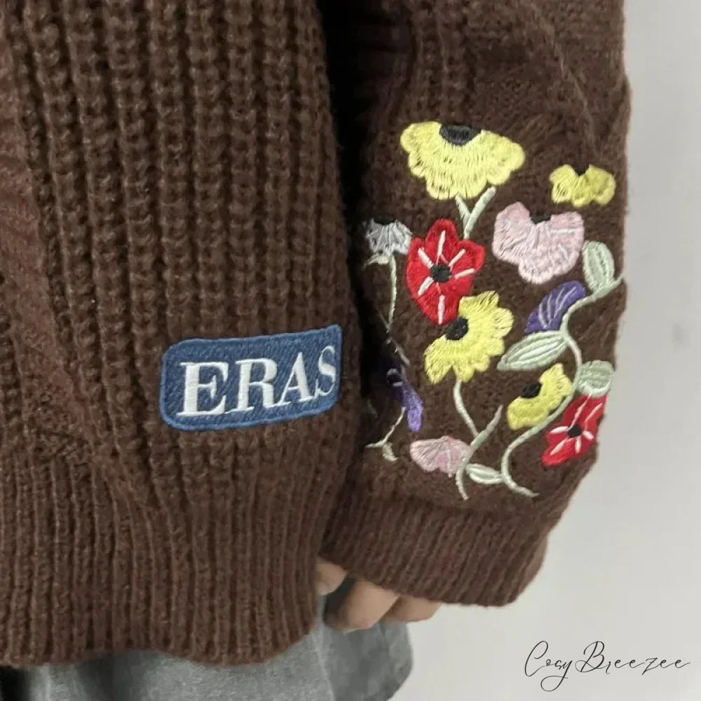 Flower Embroidered Y2K Cardigan cardigans-241228