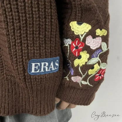 Flower Embroidered Y2K Cardigan cardigans-241228