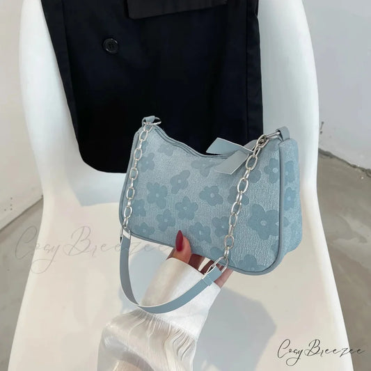 Flower Pattern Handle Underarm Shoulder Bag color5 shoulder-250126