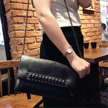 Folding Design PU Leather Clutch wristlet-250126
