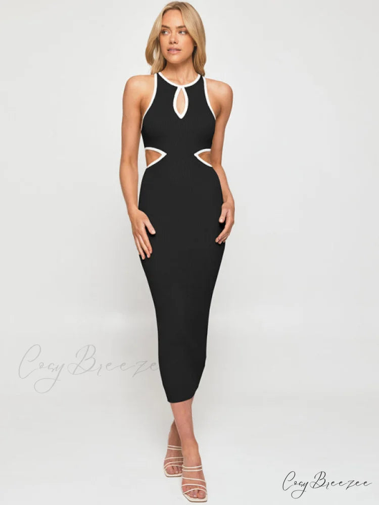 for Gown Figure-hugging Cutouts Midi Women