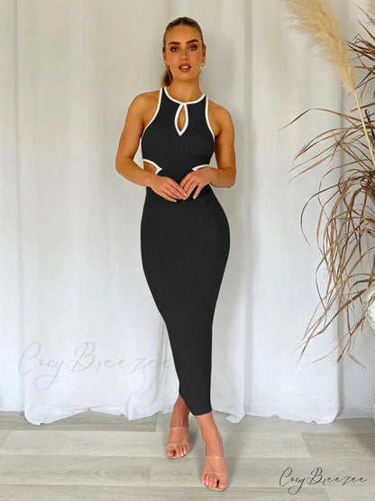 for Gown Figure-hugging Cutouts Midi Women
