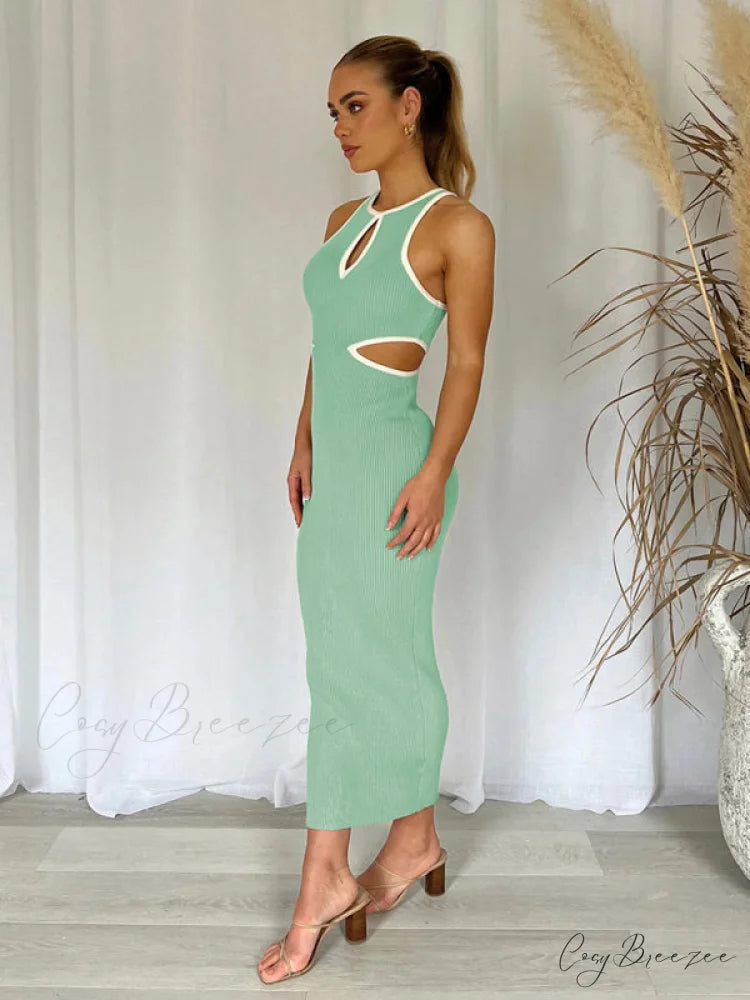 for Gown Figure-hugging Cutouts Midi Women