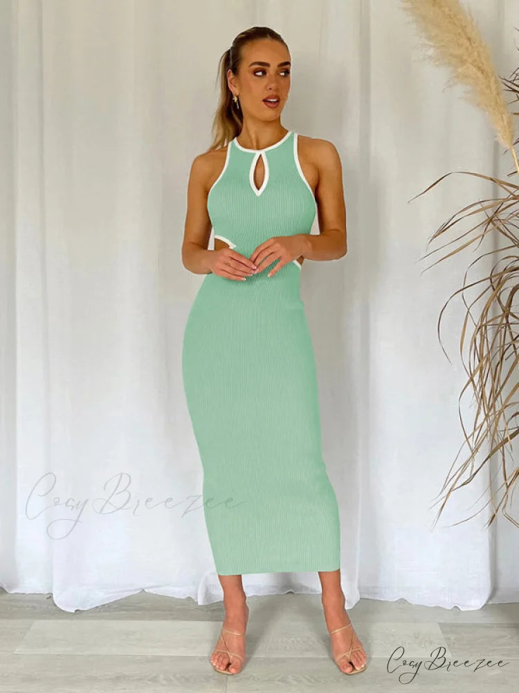 for Gown Figure-hugging Cutouts Midi Women