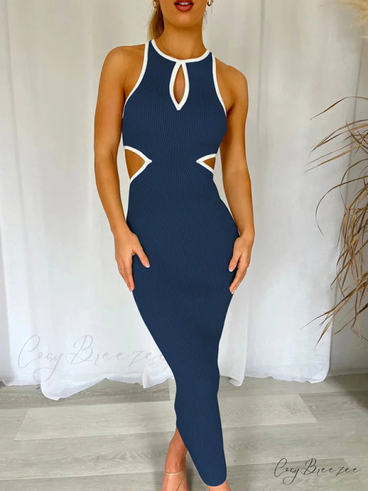 for Gown Figure-hugging Cutouts Midi Women