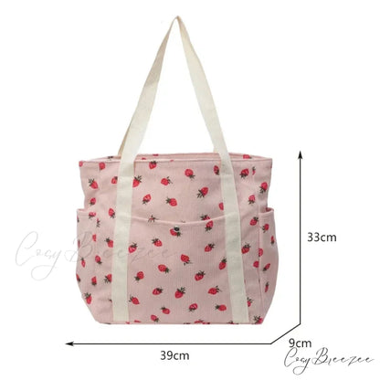 Forest Corduroy Simple Bag shoulder-250126
