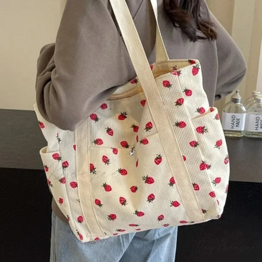 Forest Corduroy Simple Bag shoulder-250126