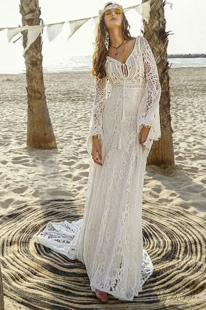 Forever Romantic Bohemian Trendy Lace Wedding Dress