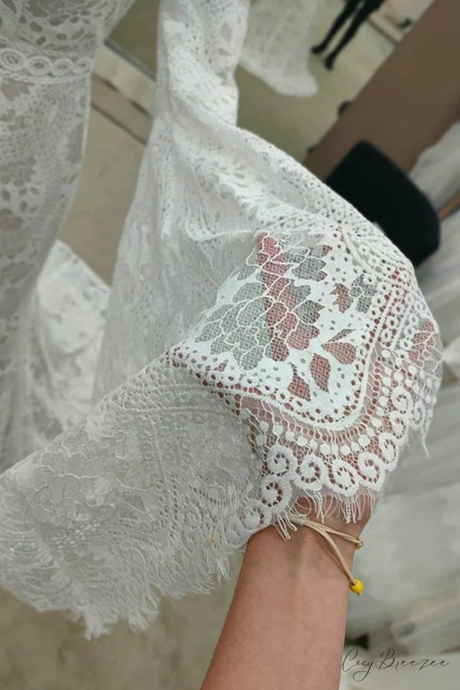 Forever Romantic Bohemian Trendy Lace Wedding Dress