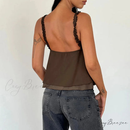 Frilled Ruffle Square Crop Top croptop-250223