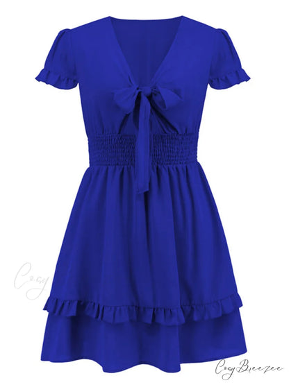 Front Color Mini Crepe Tie for Solid Gown Women