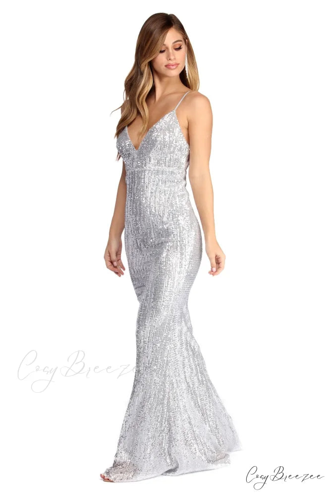 Gabriela Formal Stylish Sequin Glam Dress