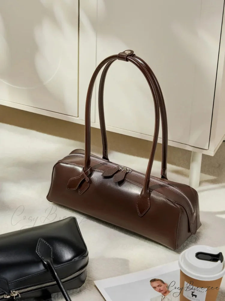 Genuine Leather Women’s Shoulder Clutch wristlet-250126