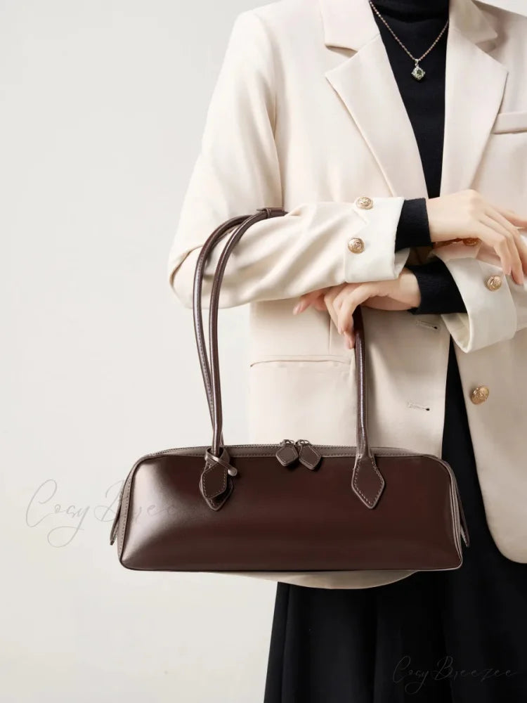 Genuine Leather Women’s Shoulder Clutch wristlet-250126